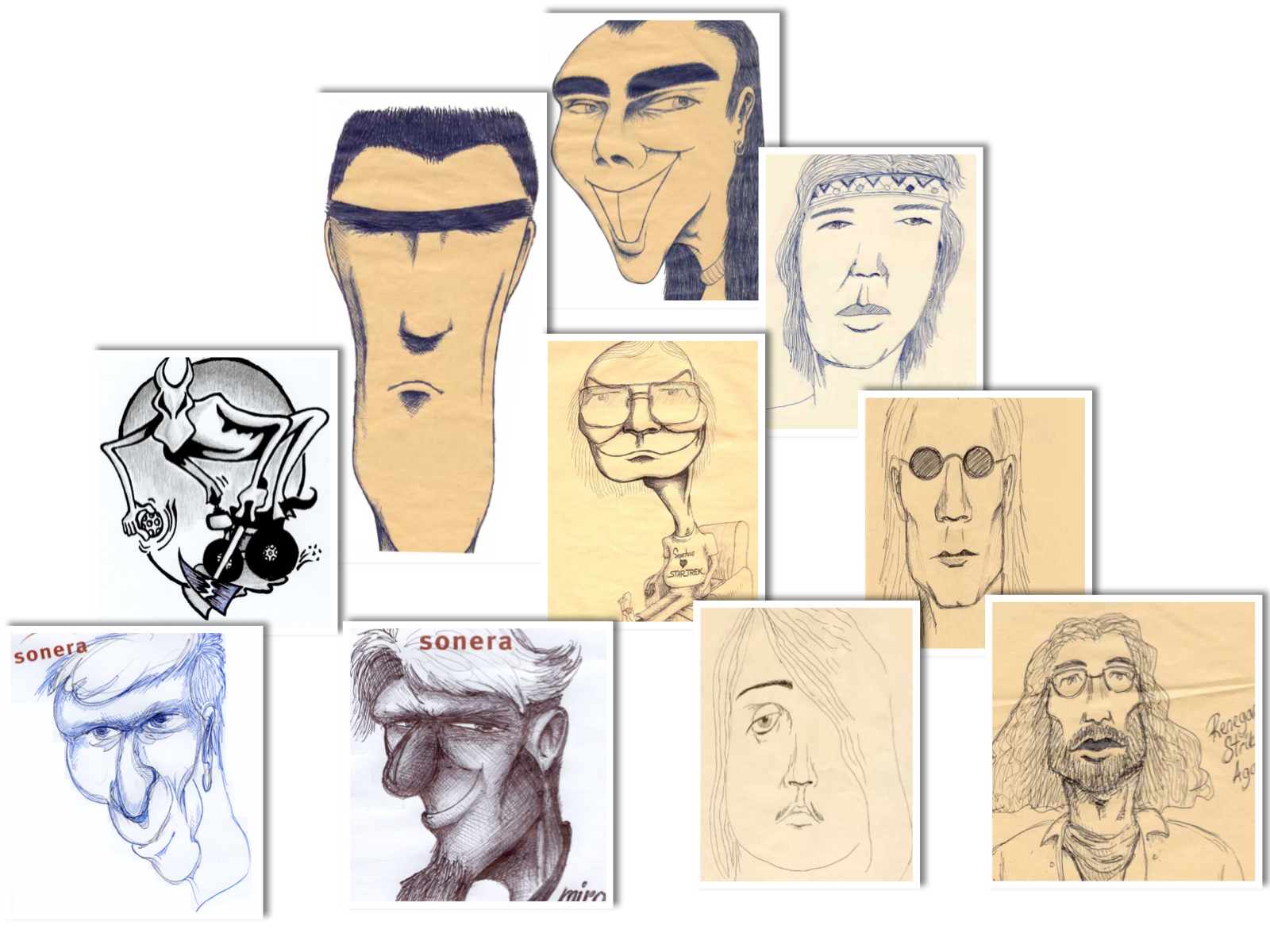 Illustrations with ball point pen